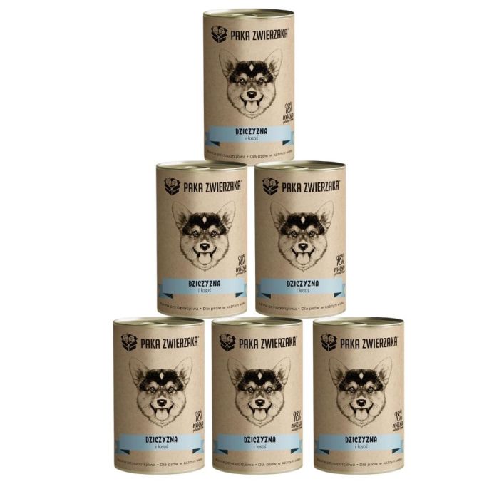 PAKA ZWIERZAKA Dziczyzna i łosoś 6x400 g