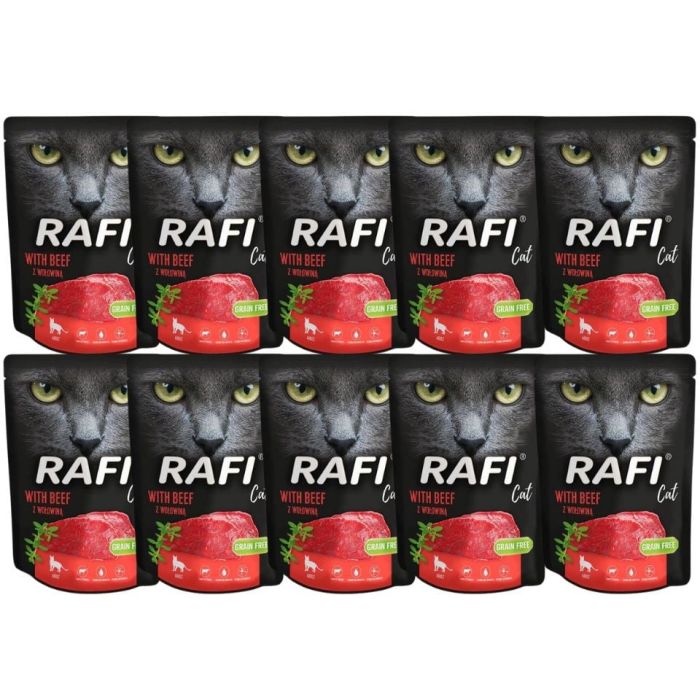 RAFI Cat mokra karma dla kota z wołowiną 10x300 g