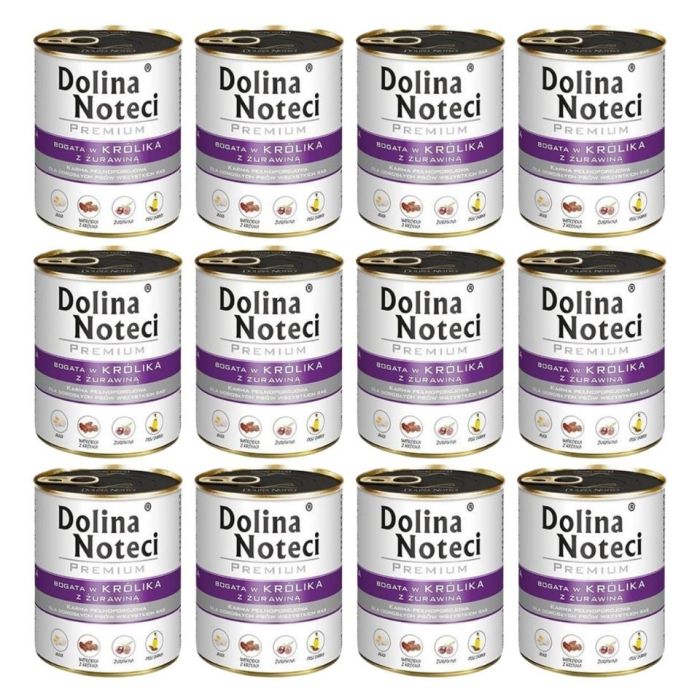 DOLINA NOTECI Premium Bogata W Królika Z Żurawiną 12x800g