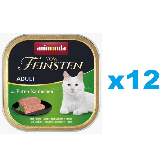 ANIMONDA Vom Feinsten Adult z indykiem i królikiem 12x100 g