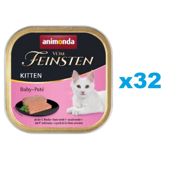 ANIMONDA Vom Feinsten Kitten Baby Pate pasta mięsna 32x100 g