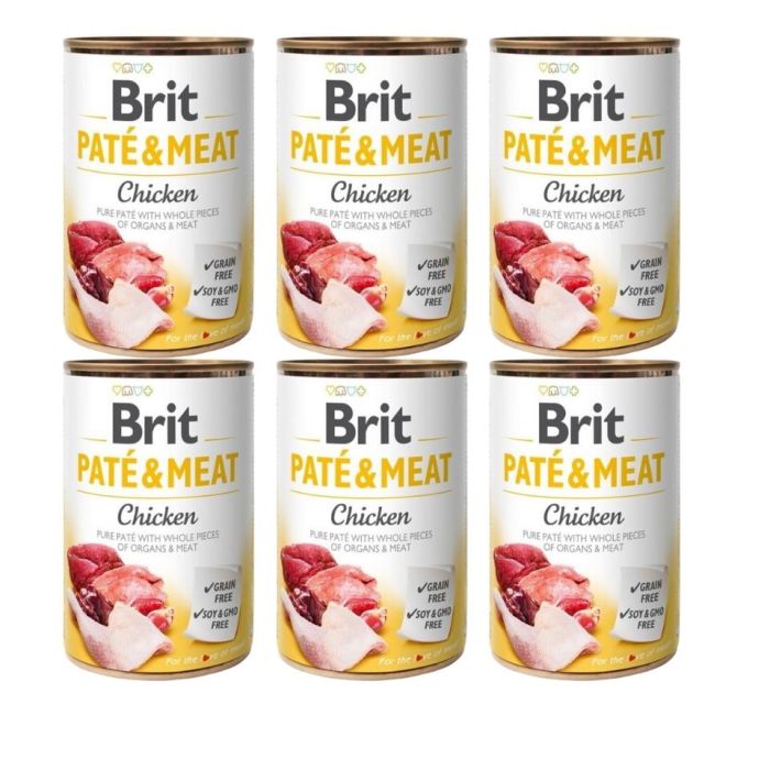 BRIT Pate&Meat chicken 6x400 g pasztet z kurczakiem dla psa