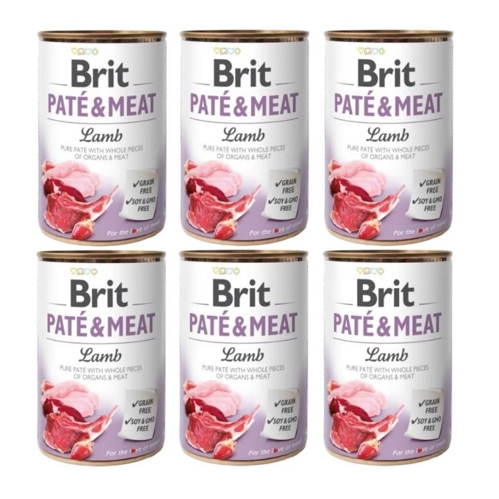 BRIT Pate&Meat lamb 6x400 g pasztet z jagnięciną dla psów
