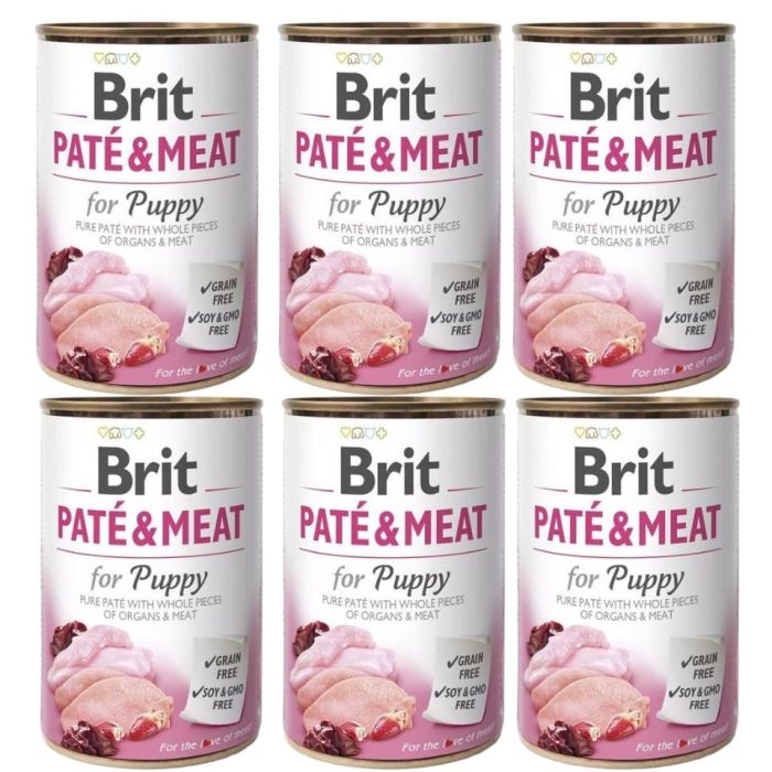 BRIT Pate&Meat puppy 6x400 g pasztet dla szczeniąt