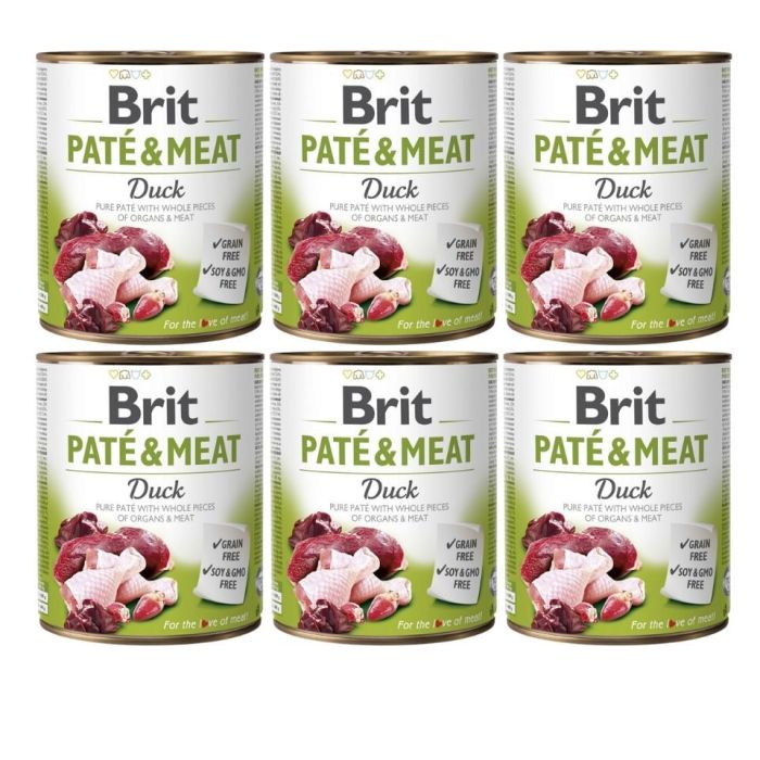 BRIT Pate&Meat Duck 6x800 g pasztet z kaczką