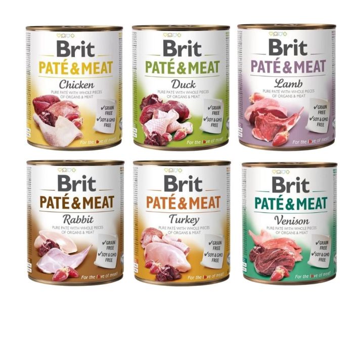 BRIT Pate&Meat Mix smaków 6x800 g pasztet dla psów