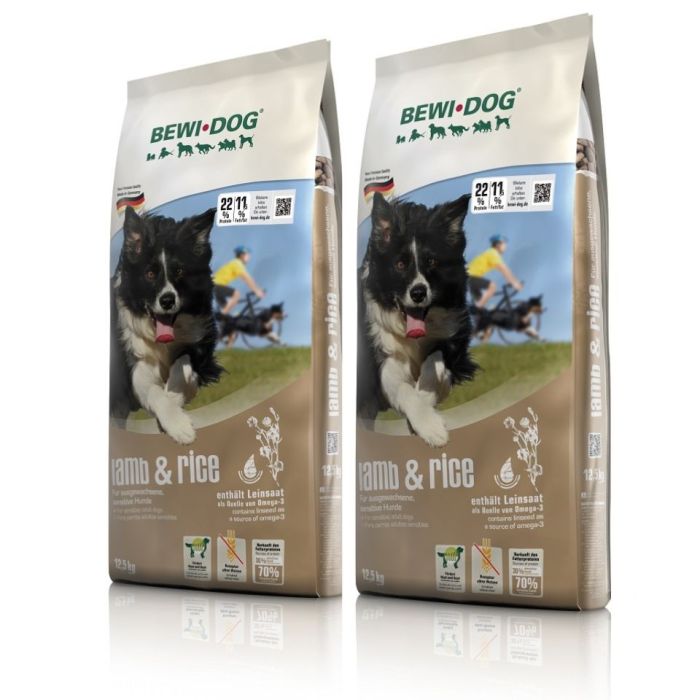 BEWI DOG Lamb & Rice 2 x 12,5 kg karma z jagnięciną i ryżem