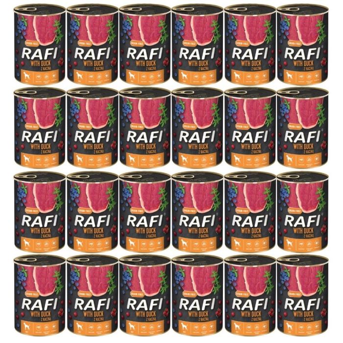 RAFI Duck z kaczką 24x400 g mokra karma dla psa