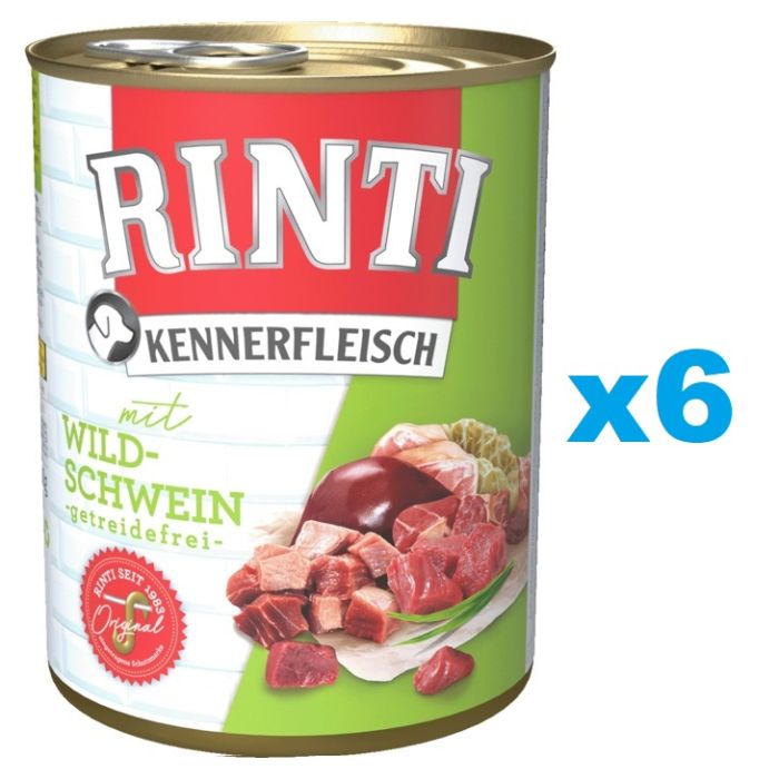 RINTI Kennerfleisch Wild boar dzik 6x800 g