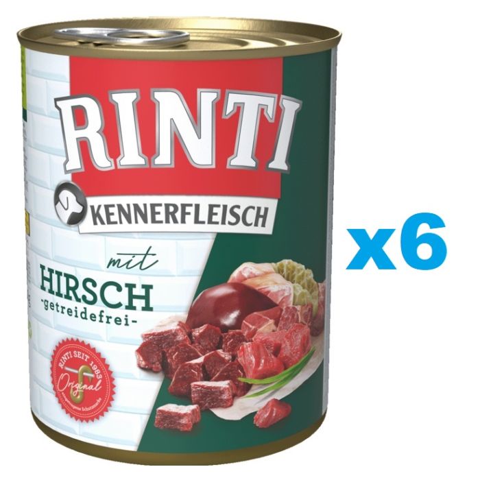 RINTI Kennerfleisch Venison jeleń 6x800 g