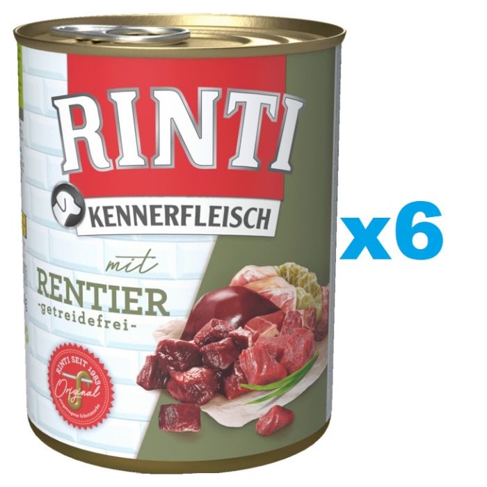 RINTI Kennerfleisch Reindeer renifer 6x800 g
