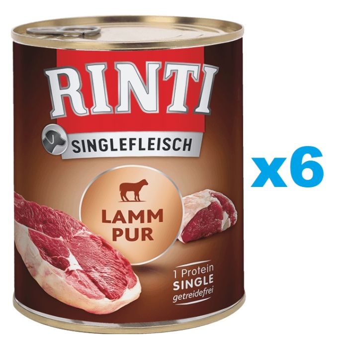 RINTI Singlefleisch Lamb Pure monobiałkowa jagnięcina 6x800 g