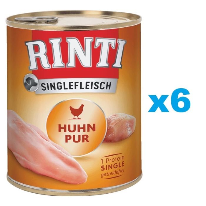 RINTI Singlefleisch Chicken Pure monobiałkowa kurczak 6x800 g