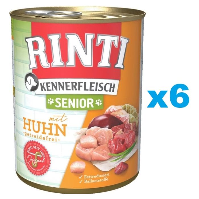 RINTI Kennerfleish Senior Chicken 6x400 g z kurczakiem dla starszych psów