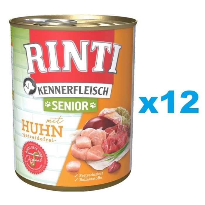 RINTI Kennerfleish Senior Chicken 12x400 g z kurczakiem dla starszych psów