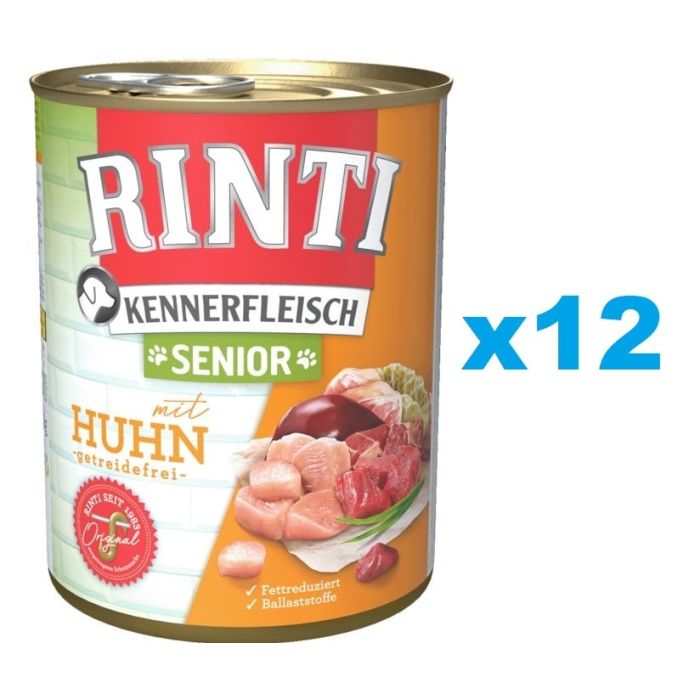 RINTI Kennerfleish Senior Chicken 12 x 800 g z kurczakiem dla starszych psów