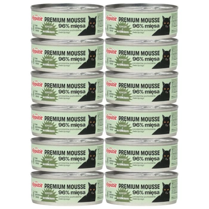 COMFY APPETIT PREMIUM Mousse z królikiem dla kota 12x85 g