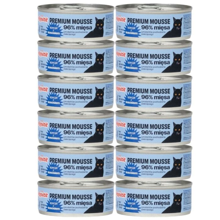 COMFY APPETIT PREMIUM Mousse z łososiem dla kota 12x85 g