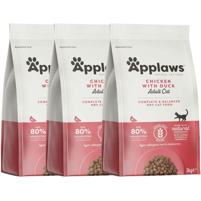 APPLAWS Cat Adult Chicken with Extra Duck 6 kg (3x2 kg) kurczak i kaczka dla kotów