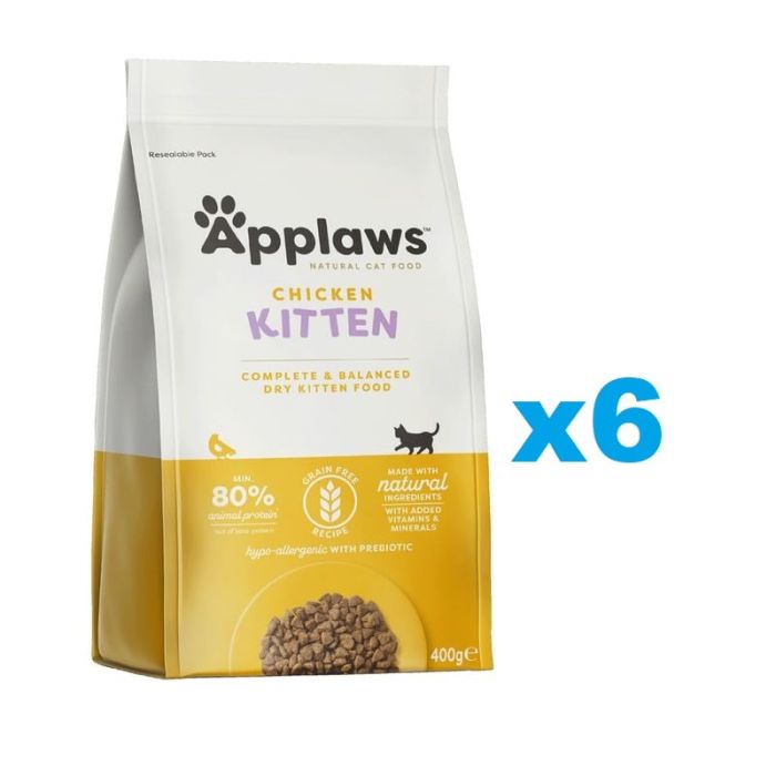 APPLAWS Cat Kitten Chicken 2,4 kg (6x400g) sucha karma dla kociąt z kurczakiem