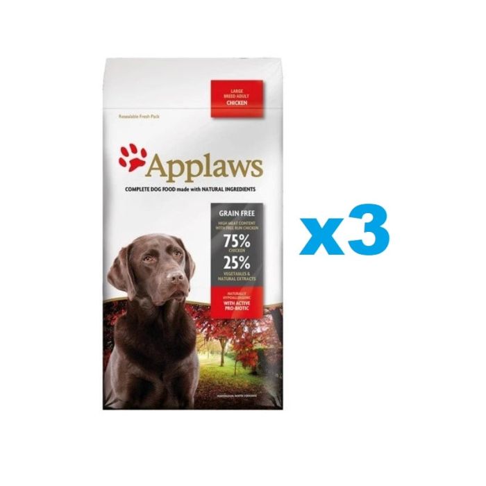 APPLAWS Adult Dog Large Breed Chicken 6 kg (3x2 kg) z kurczakiem dla dorosłych psów dużych ras
