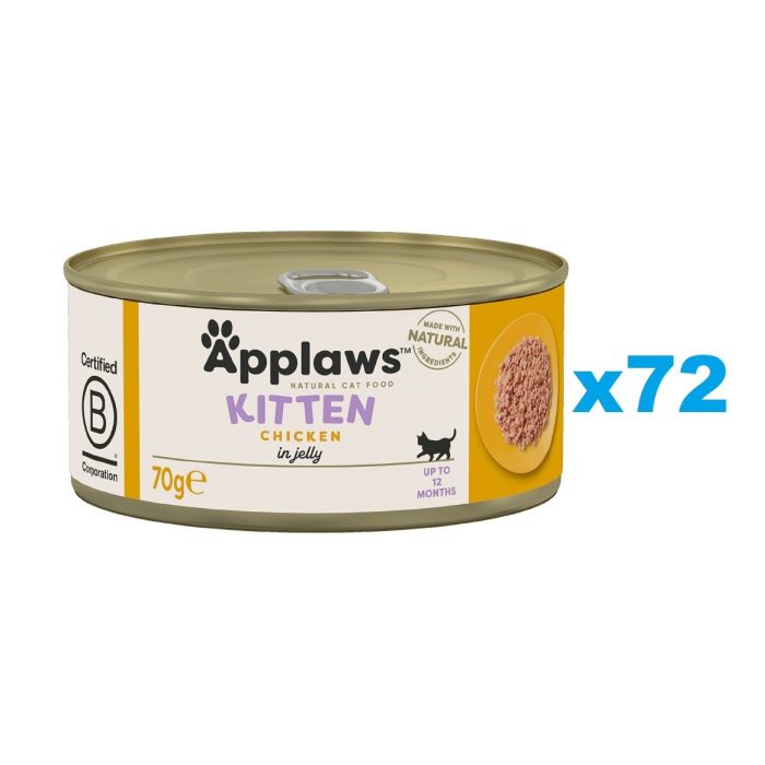 APPLAWS Kitten Chicken Breast mokra karma dla kociąt kurczak w galaretce 72x70 g