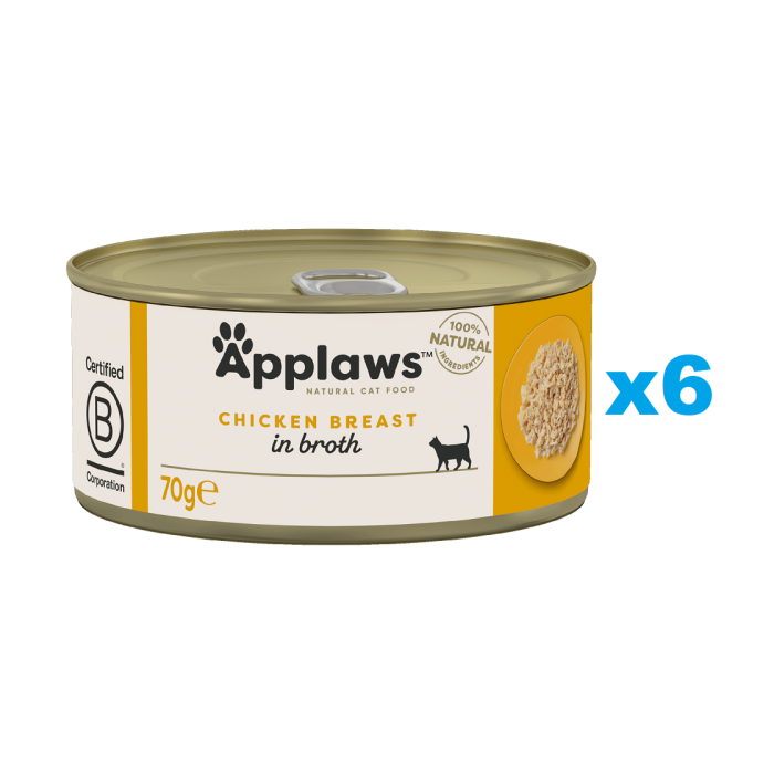 APPLAWS Cat Adult Chicken Breast in Broth pierś z kurczaka w bulionie 6x70 g