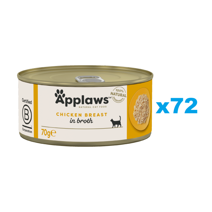 APPLAWS Cat Adult Chicken Breast in Broth pierś z kurczaka w bulionie 72x70 g