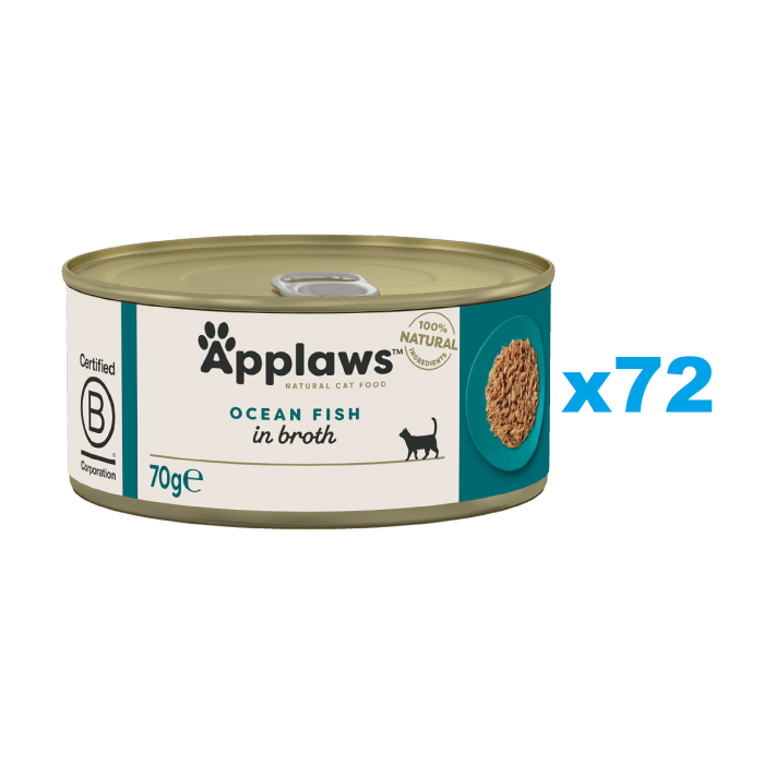 APPLAWS Cat Adult Ocean Fish in Broth ryba oceaniczna w bulionie 72x70 g