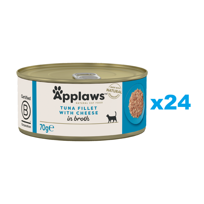 APPLAWS Cat Adult Tuna with Cheese in Broth tuńczyk z serem w bulionie 24x70 g