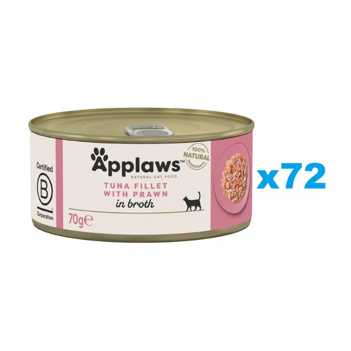 APPLAWS Cat Adult Tuna with Prawn in Broth tuńczyk i krewetki w bulionie 72x70g