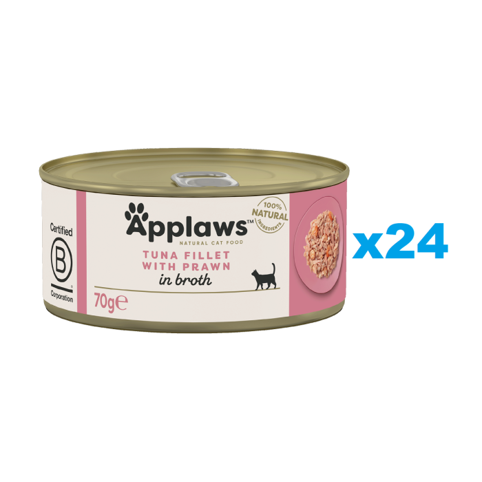 APPLAWS Cat Adult Tuna with Prawn in Broth tuńczyk i krewetki w bulionie 24x70g