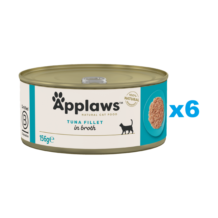 APPLAWS Cat Adult Tuna Fillet in Broth filet z tuńczyka w bulionie 6x156 g
