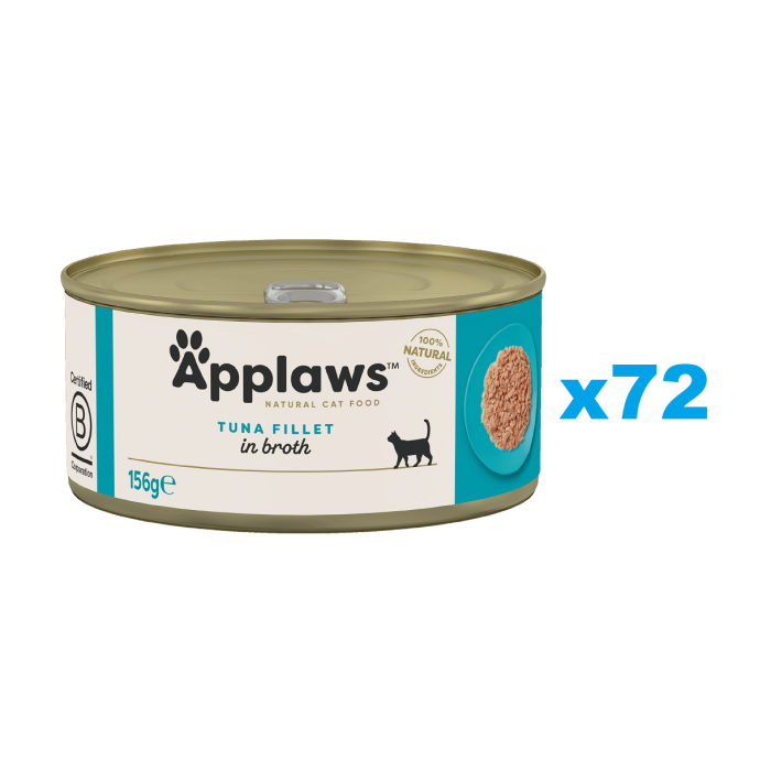 APPLAWS Cat Adult Tuna Fillet in Broth filet z tuńczyka w bulionie 72x156 g
