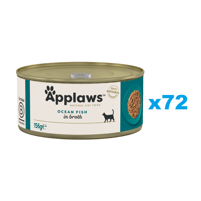 APPLAWS Cat Adult Ocean Fish in Broth ryba oceaniczna w bulionie 72x156 g