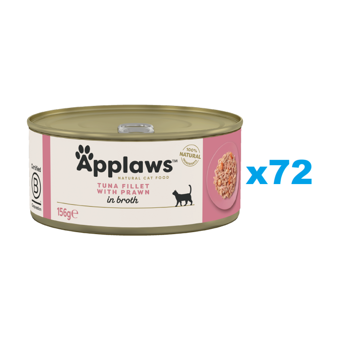 APPLAWS Cat Adult Tuna with Prawn in Broth tuńczyk i krewetki w bulionie 72x156 g