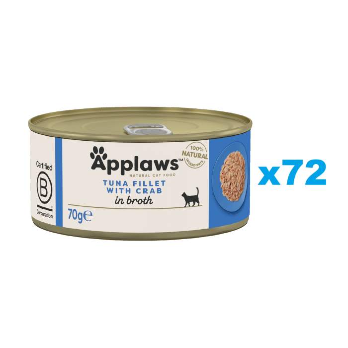 APPLAWS Cat Adult Tuna with Crab in Broth tuńczyk i krab w bulionie 72x70 g