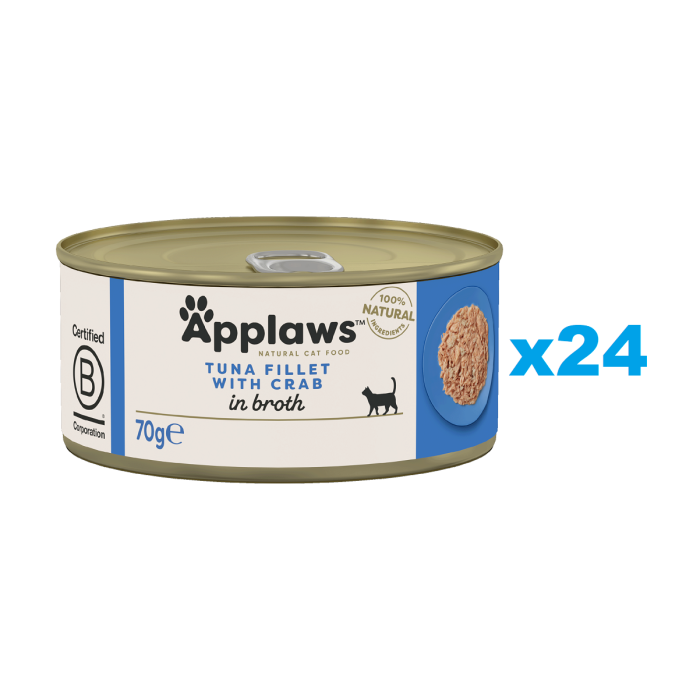 APPLAWS Cat Adult Tuna with Crab in Broth tuńczyk i krab w bulionie 24x70 g