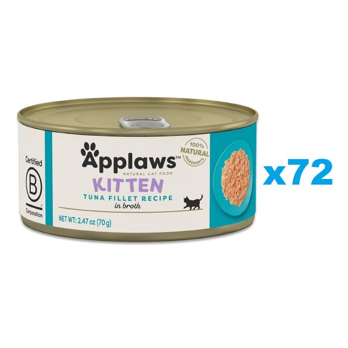 APPLAWS Cat Kitten Tuna in Broth z tuńczykiem w bulionie dla kociąt 72x70 g