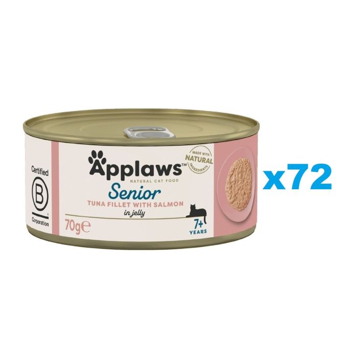 APPLAWS Cat Senior Tuna with Salmon in Jelly tuńczyk z łososiem w galaretce dla seniora 72x70g