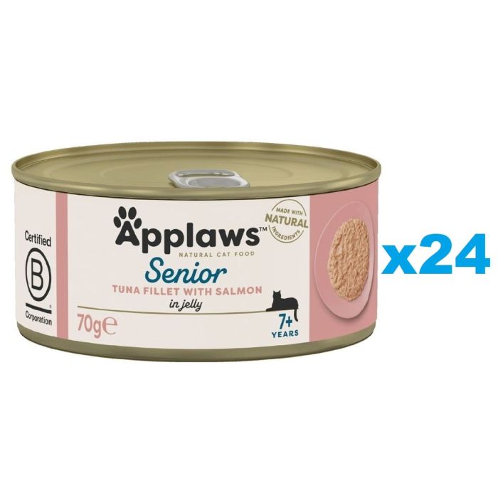APPLAWS Cat Senior Tuna with Salmon in Jelly tuńczyk z łososiem w galaretce dla seniora 24x70g