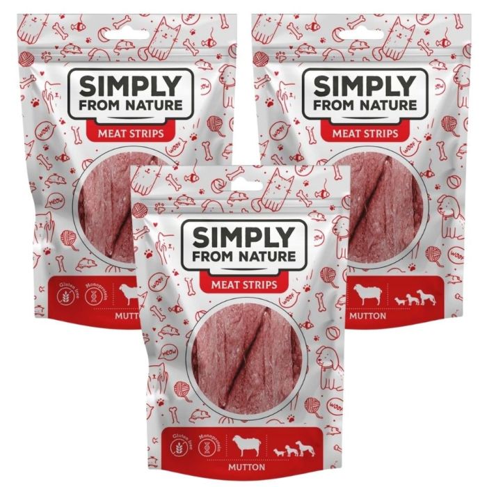SIMPLY FROM NATURE Meat Strips Mięsne paski z baraniny dla psów 3x80 g