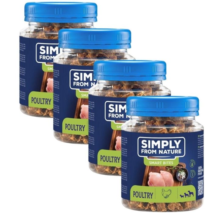 SIMPLY FROM NATURE Smart Bites Trenerki z drobiu dla psów 4x130 g