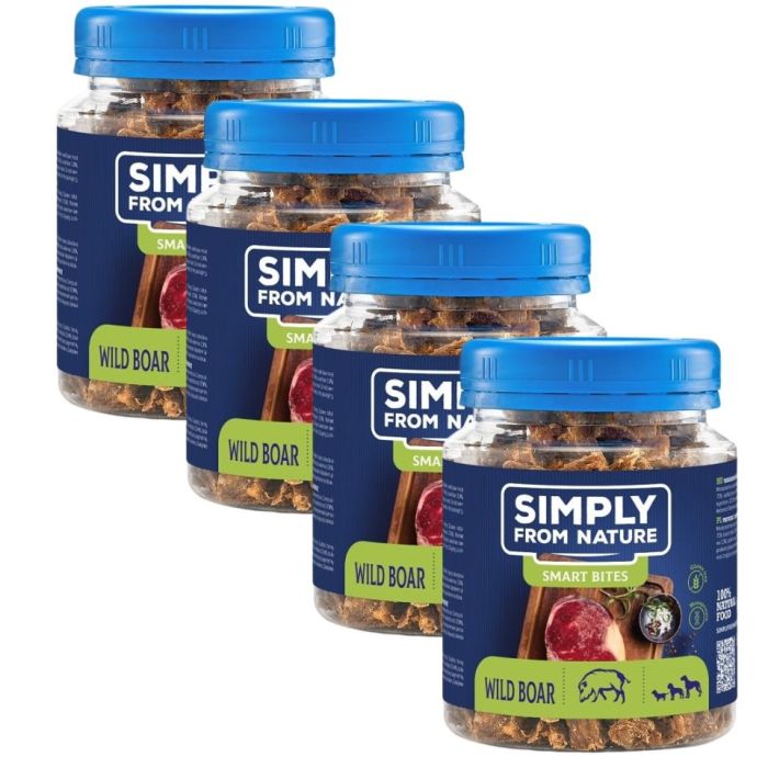 SIMPLY FROM NATURE Smart Bites Trenerki z dzika dla psów 4x130 g