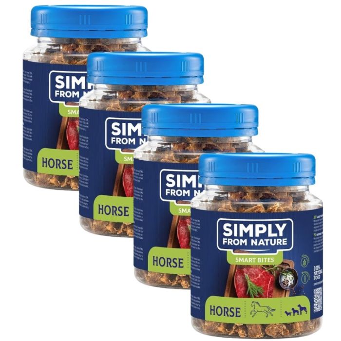 SIMPLY FROM NATURE Smart Bites Trenerki z koniny dla psów 4x130 g