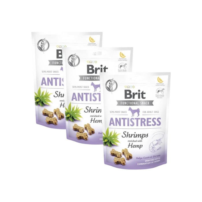 BRIT Care Dog Functional Snack Shrimp Antistress 3x150 g przysmaki z krewetkami na stres