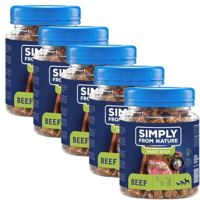 SIMPLY FROM NATURE Smart Bites Trenerki z wołowiny dla psów 5x130 g