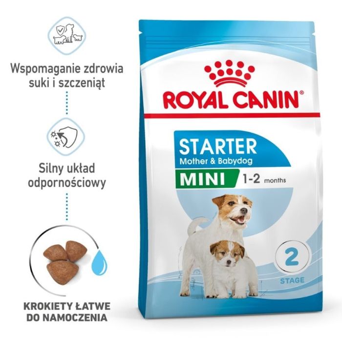 ROYAL CANIN Mini Starter Mother & Babydog 4x1 kg karma sucha dla suk w ciąży i okresie laktacji oraz szczeniąt, od 4 do 8 tygodnia, ras małych