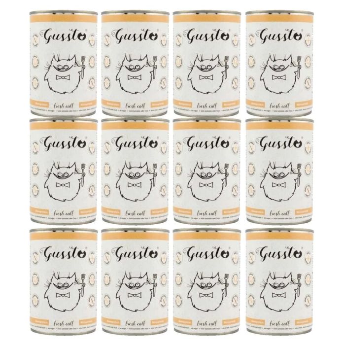 GUSSTO Cat Fresh Calf mokra karma dla kotów cielęcina 12x400 g
