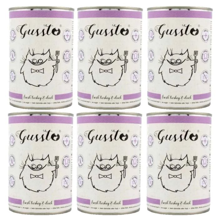 GUSSTO Cat Fresh Turkey & Duck mokra karma dla kotów indyk i kaczka 6x400 g